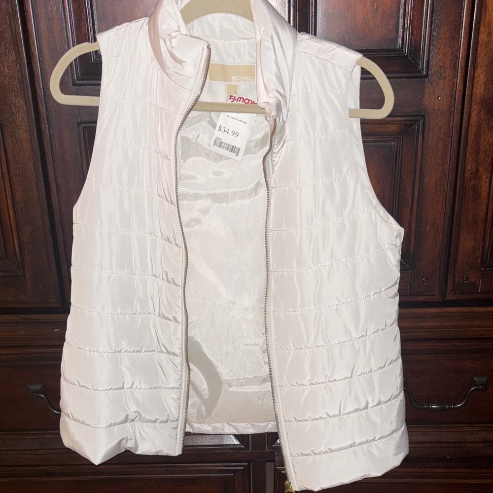 Michael Kors Ivory Quilted Jacket
